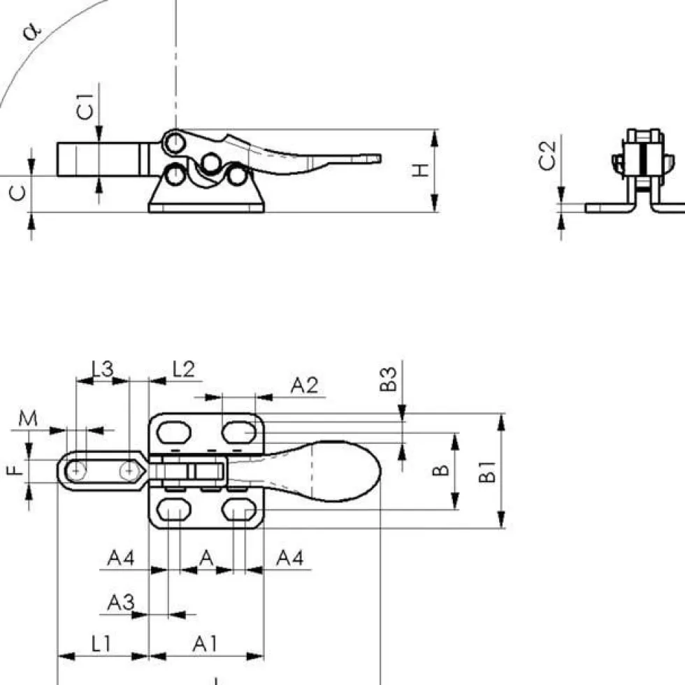 Amf Snabbspännare 3901, horisontell