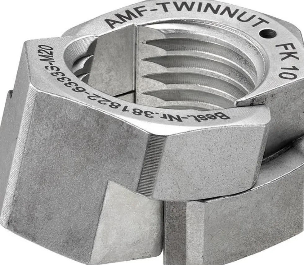 Amf TwinNut-mutter 6333S, utan fläns