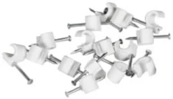 Amiga Ledningshållare Vit 10-14 Rund 10-pack