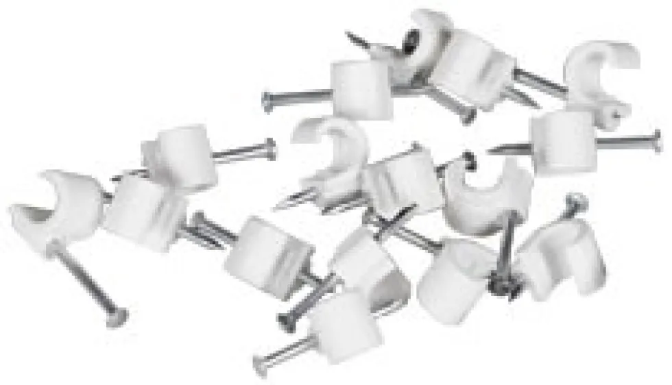 Amiga Ledningshållare Vit 10-14 Rund 10-pack