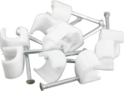 Amiga Ledningshållare Vit 6x9 Oval 10-pack