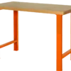 Bahco Arbetsbänk med bänkskiva i kastanjeträ, orange ben 1500mm