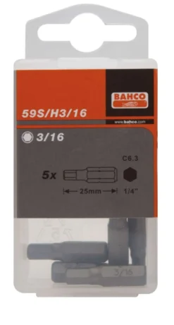Bahco Bits 59S 1/4'' Insex 25mm tum