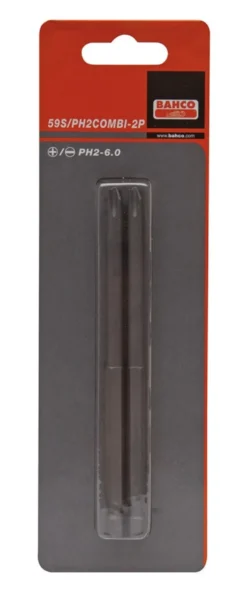 Bahco Bits 59S 1/4'' Kombi PH/SL 125mm 2-pack