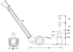 Bahco Domkraft BH23015 lufthydraulisk 15/30 ton