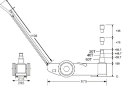 Bahco Domkraft BH2604020 lufthydraulisk 60/40/20 ton