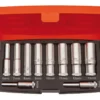 Bahco Hylsor S0810L 1/4'' i sats 4-13mm 6-kant 10 delar, långa