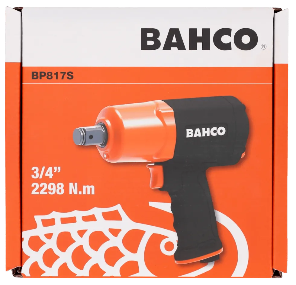 Bahco Mutterdragare BP817S, tryckluft 3/4, med dubbla hammare 2300Nm