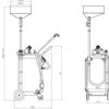 Bahco Spilloljeuppsamlare med sug BOD8902 90 liter