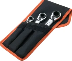 Bahco Spärringnyckel S4RM/3T i sats 8-19mm 3 delar, 4-i-1 i etui