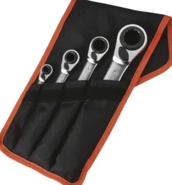 Bahco Spärringnyckel S4RM/4T i sats 8-27mm 4 delar, 4-i-1 i etui