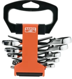 Bahco Spärrkombinyckel 10RM/SH6 i sats 8-19mm 6 delar, korta, i hållare