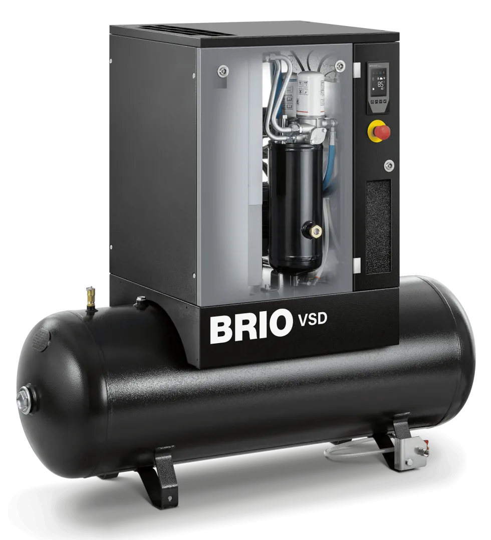 Balma Skruvkompressor Brio VSD.I 3kW 10 bar 200 l med inverter