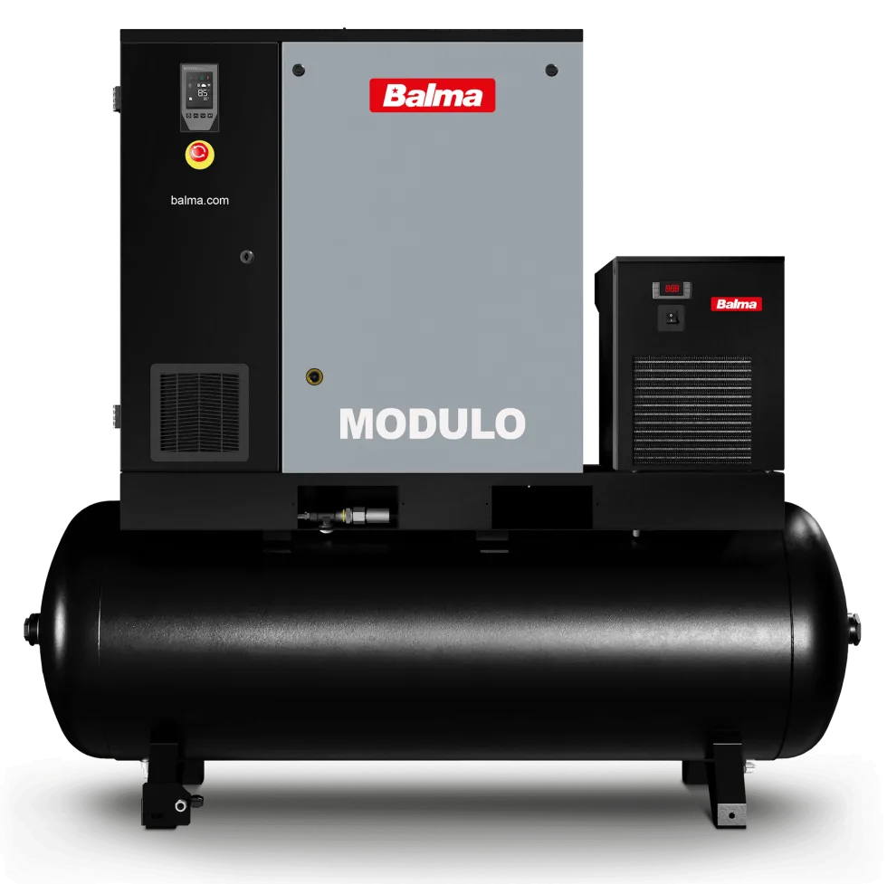 Balma Skruvkompressor Modulo PM.IE 11kW 10 bar 270 l med inverter och kyltork