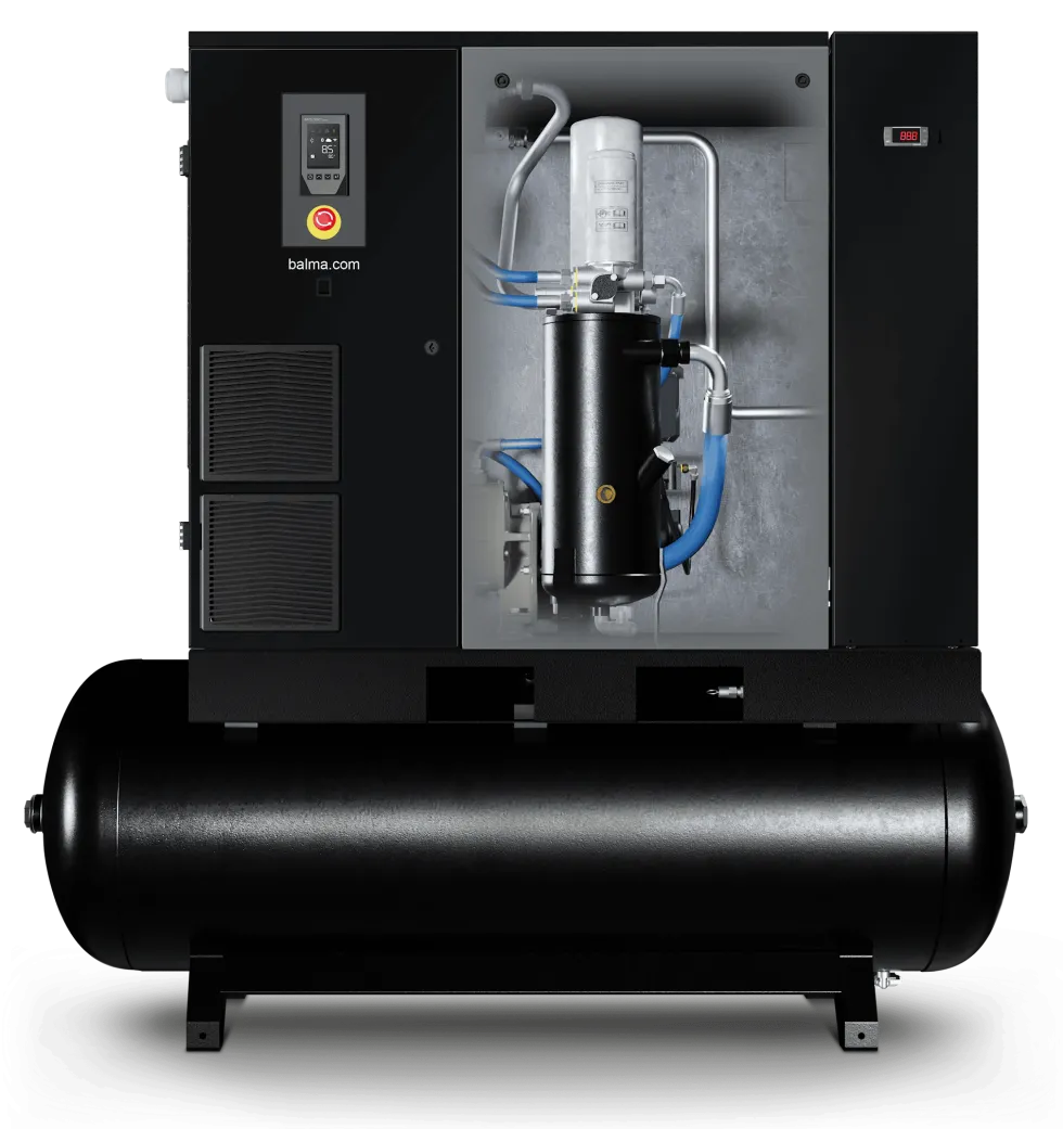 Balma Skruvkompressor Modulo PM.IE 22kW 10 bar 500 l med inverter och kyltork