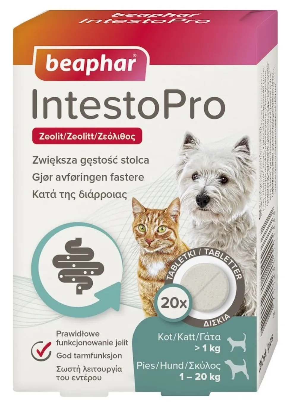 Beaphar IntestoPro Tabletter Hund/Katt <20kg 20 st