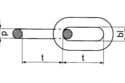 Bema Handelskätting, halvlånglänkad, klass 2, 25m