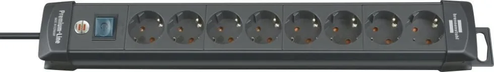 Brennenstuhl Grenuttag 8-vägs 3m kabel H05VV-F3G1,5 IP20