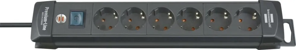 Brennenstuhl Grenuttag 6-vägs 3m kabel H05VV-F3G1,5 IP20