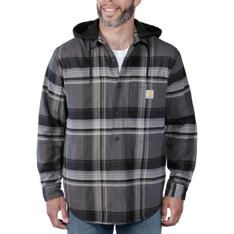 Carhartt Fodrad Flanellskjorta Jacka Herr Black