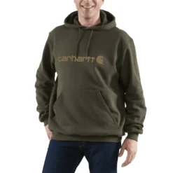 Carhartt Marquette Logo Tröja Herr Burnished Logs Heather