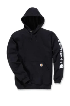 Carhartt Sleeve logo Hoodie Herr Black