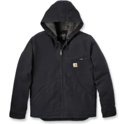 Carhartt Washed duck sherpa lined Jacka, Herr, Black