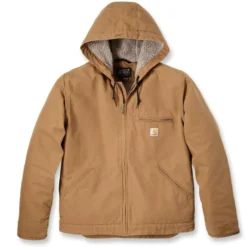 Carhartt Washed duck sherpa lined Jacka, Herr, Carhartt® brown