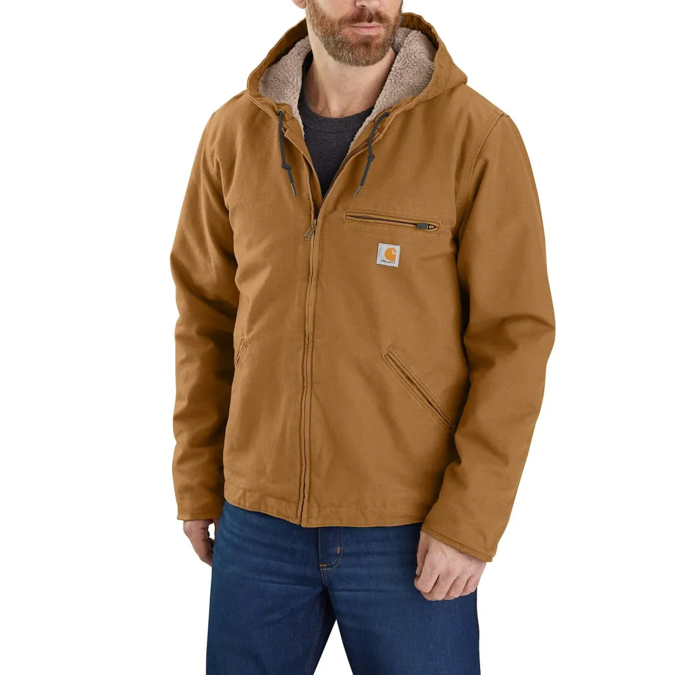 Carhartt Washed duck sherpa lined Jacka, Herr, Carhartt® brown