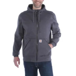Carhartt Wind Fighter Hoodie med dragkedja Herr Carbon Heather