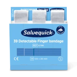 Cederroth Salvequick Refill Blue Detectable Extra Långa Fingerplåster 6796 6-pack (39 st/refill)