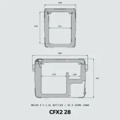 CFX2 28 Bärbar kompressorkylbox, 28 l