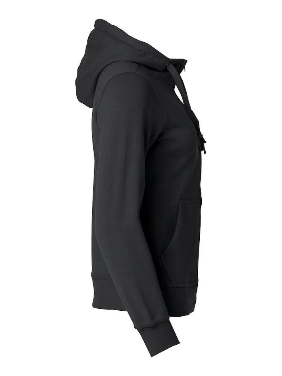 Clique Basic Hoody Fullzip Dam Svart