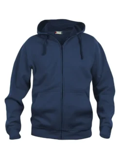 Clique Basic Hoody Fullzip Herr Mörk Marin