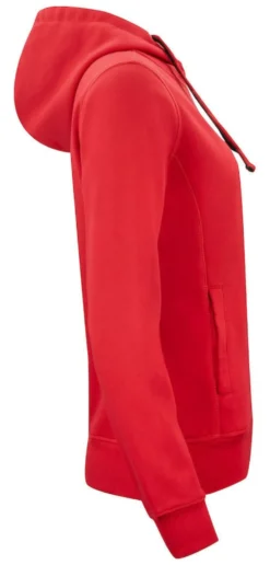 Clique Classic Hoody Fullzip Dam Röd