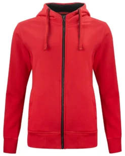 Clique Classic Hoody Fullzip Dam Röd