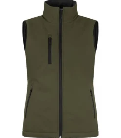 Clique Padded Softshell Vest Dimgrön Dam