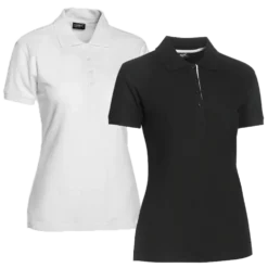 Clique Piké Dam 2-pack svart/vit
