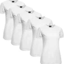 Clique T-shirt Dam 5-pack Vit