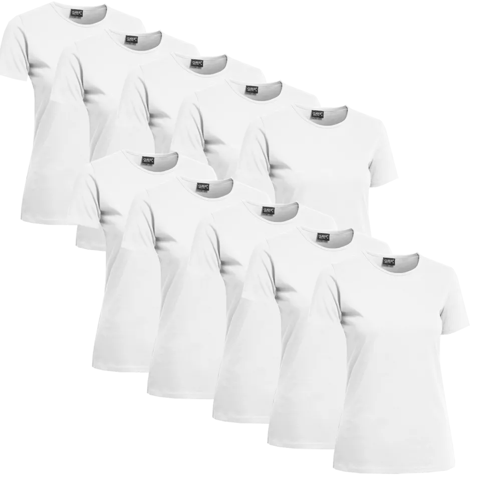 Clique T-shirt Dam 10-pack Vit