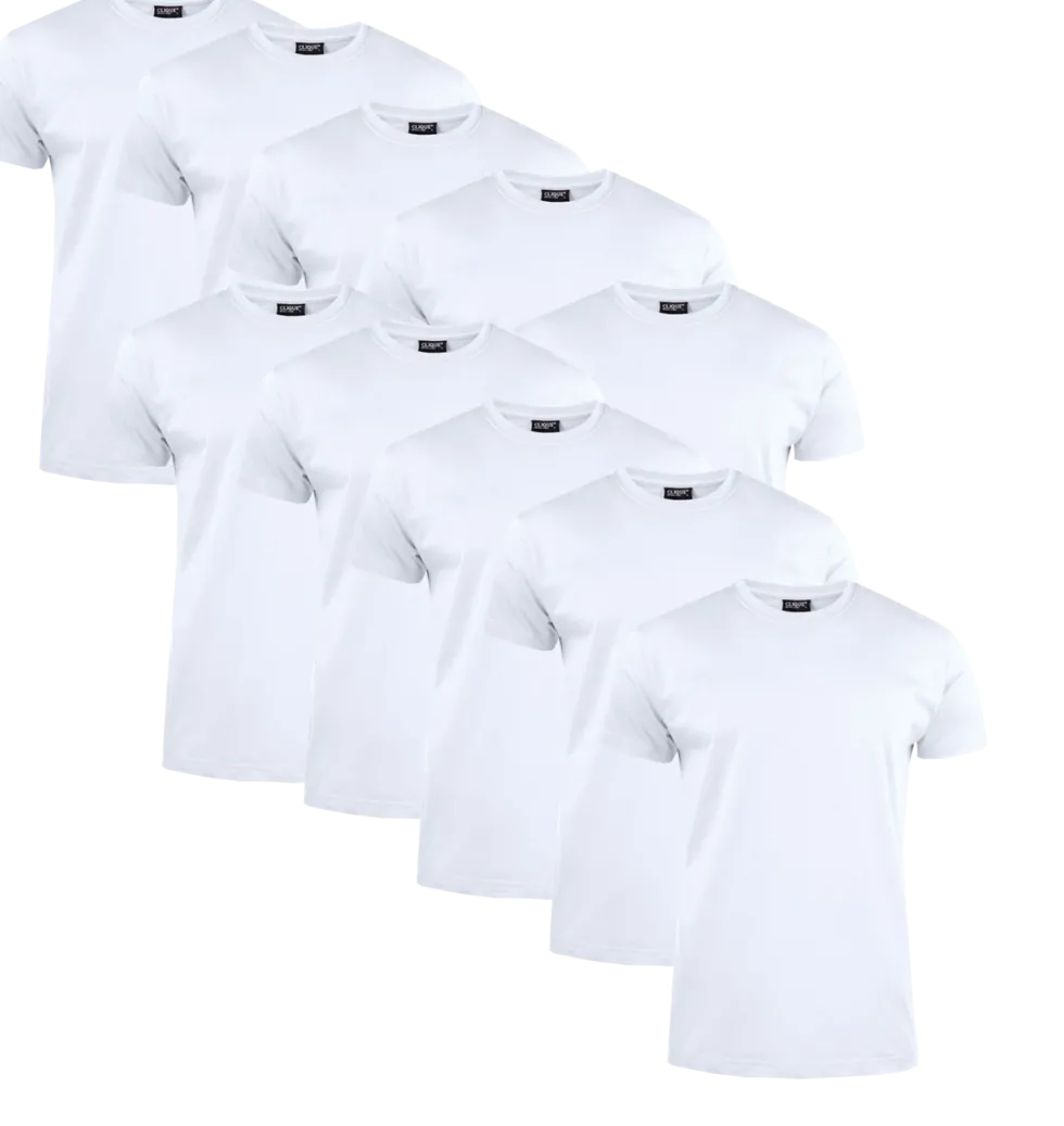 Clique T-shirt Herr 10-pack Vit