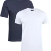 Clique T-shirt 2-pack blå/vit