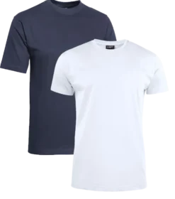 Clique T-shirt 2-pack blå/vit