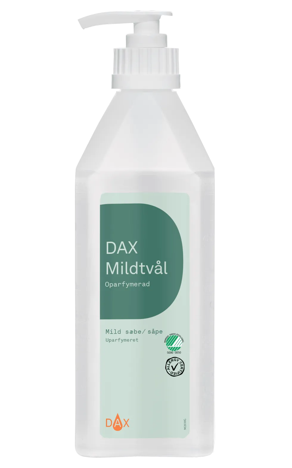 DAX Mildtvål, oparfymerad, 600 ml