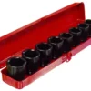 Drift-Air Krafthylsor 3/4''26-38mm 6-kant 8 delar