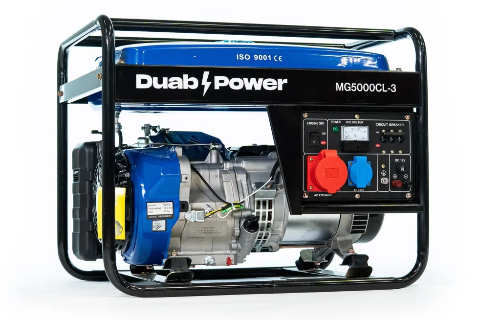 Duab-Power Elverk MG5000CL-3 1-fas/3-fas bensin