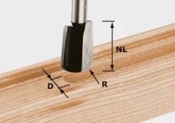 Festool Avrinningsfräs HW 16x25x8mm R5mm