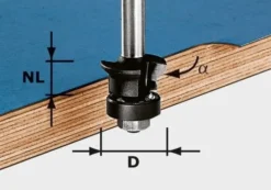 Festool Fas-/kantfräs HW 24x11x8mm 0° +45°