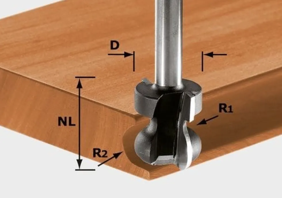 Festool Grepplistfräs HW 22x16x8mm R2,5+6mm