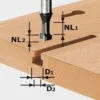 Festool T-notfräs HW 10,5x13x8mm
